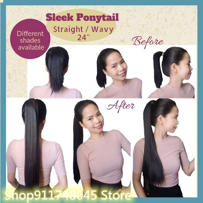 Cola de Caballo , 24 ", recta o ondulada (4 sombras)