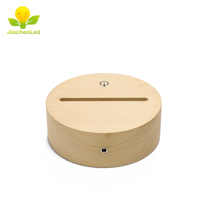 Products Touch Switch 3D Lamp Base Wood RGB Lamp Led Wood Night Light Base RGB