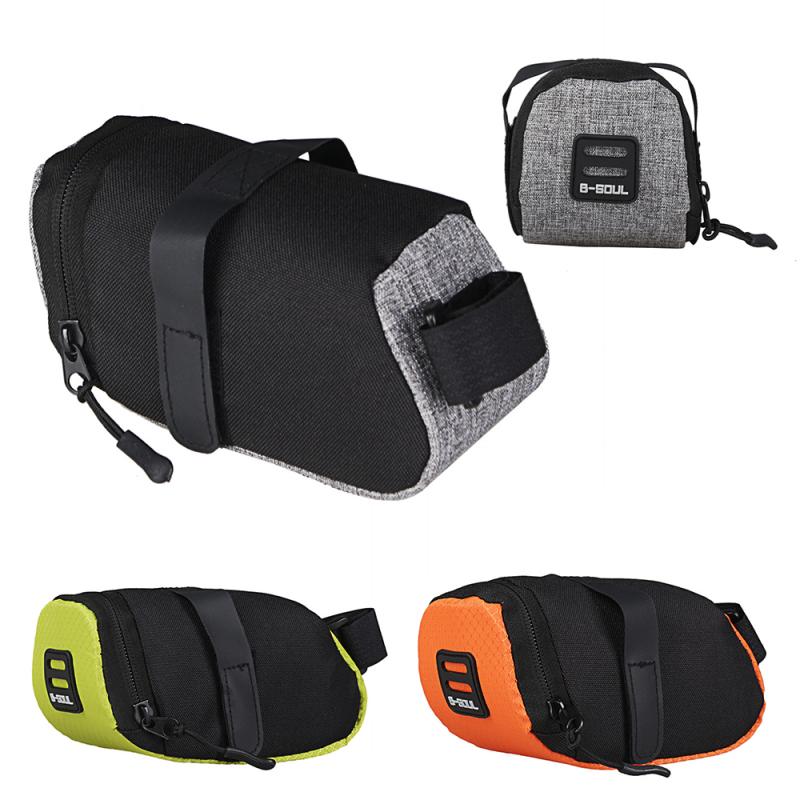 B-soul Portable Waterproof Bike Bicycle Saddle Bag Cycling Seat Pouch Bicycle Tail Bags Rear Pannier Cycling Equipment