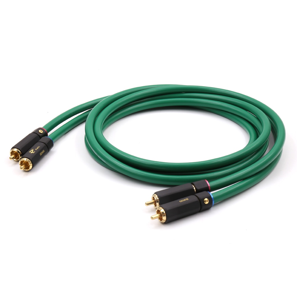 Hifi audio Interconnect kabel 2328 vergulde 2RCA Kabel 6N OFC HIFI RCA Male naar Male Audio kabel