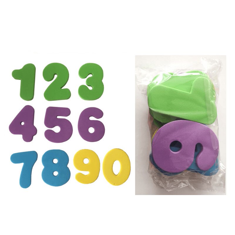 Bathtub Bathroom Education Learning Toys Foam Letters Alphanumeric Total Bubble Stickers Children's Puzzle DIY Toy Set 36Pcs: E-Set