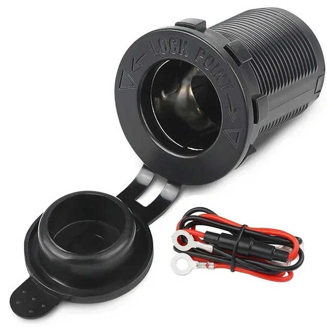 Enchufe para encendedor de cigarrillos de coche, enchufe adaptador de 12V-24V, enchufe múltiple para motocicletas, barco marino, motocicleta, camión, RV, ATV: Azul