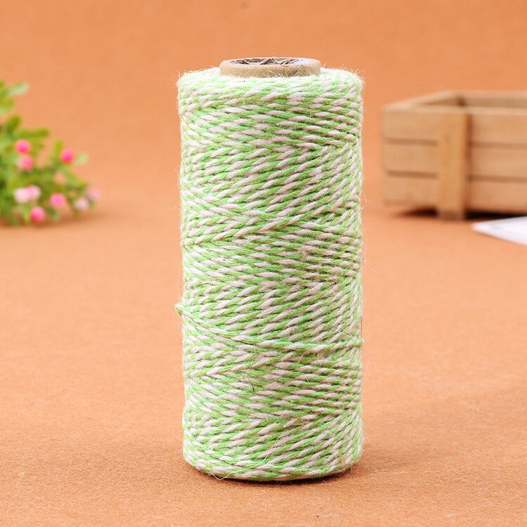 100m/roll DIY Colorful 2ply Bakers Twine String Cotton Cords Rope Wedding Party home Decoration Christmas DIY Wrapping