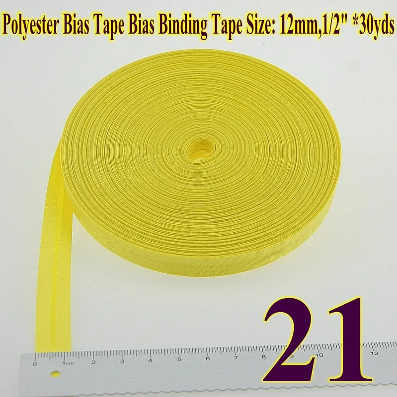 Hoogwaardig polyester biaisband van 12mm (1/2 cm breed en ) x 30 meter lang voor doe-het-zelf naaiprojecten.: Oranje