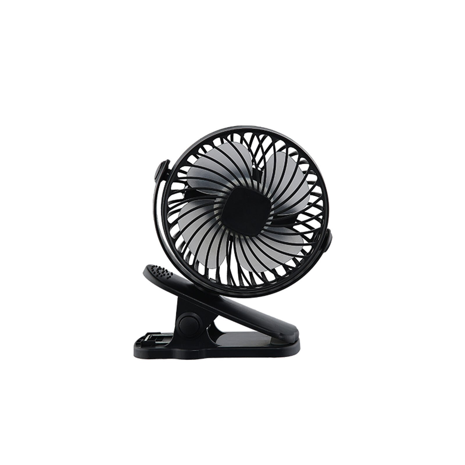 Elektrische Ventilator Voor Thuis Usb Opladen Desktop Clip Kleine Ventilator Thuis Kantoor Student Slaapzaal Stille Ventilator: Black(1200MA)