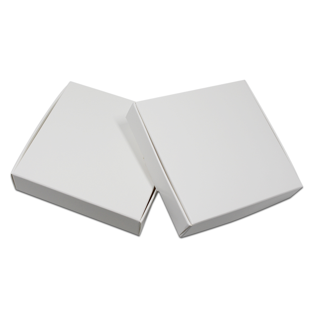 20PCS/ Lot White Cardboard Paper Boxes Blank Kraft Paper Carton Box Folding Handmade Soap Jewelry Party Small Packaging Box