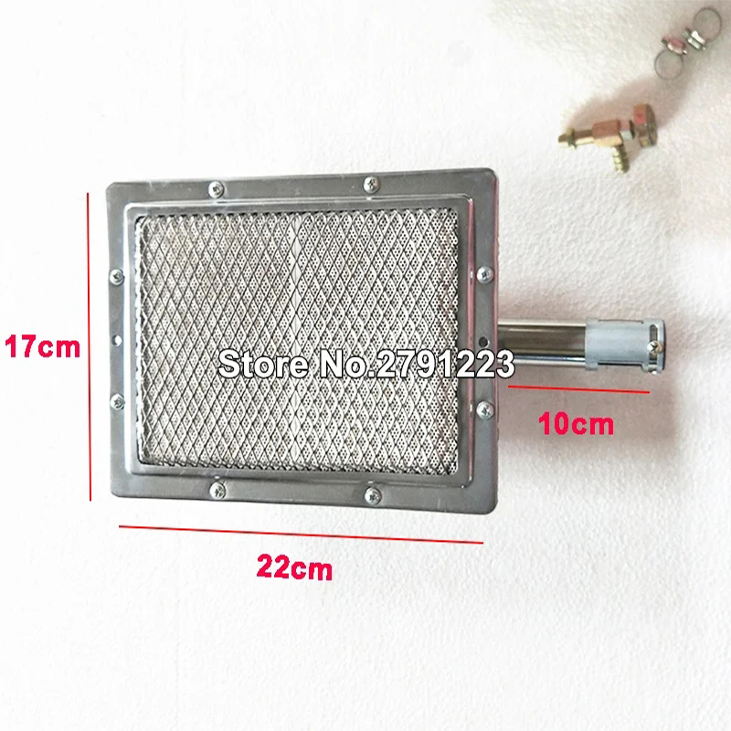 22*17 Grill BBQ infrarot keramik brenner edelstahl keramik Gas brenner alumunium platte infrarot brenner mit düse