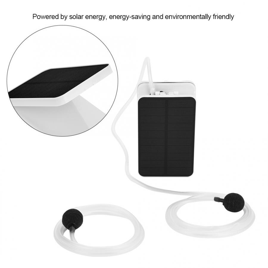 Solar Powered Waterproof Oxygenator Aerator Air Pump Oxygen for Outdoor Pool Pond Emergency