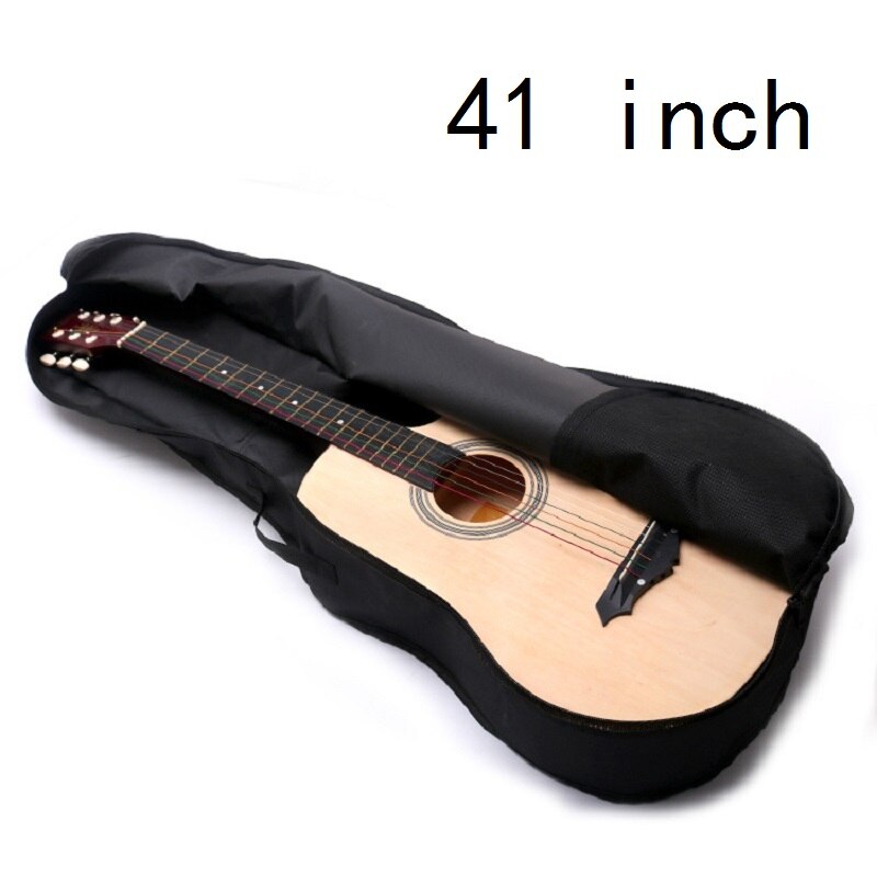 38/41 Inch Oxford Fabric Guitar Bag Soft Double Shoulder Straps Padded Acoustic Guitar Waterproof Backpack Instrument Bags Case: 41 Inch