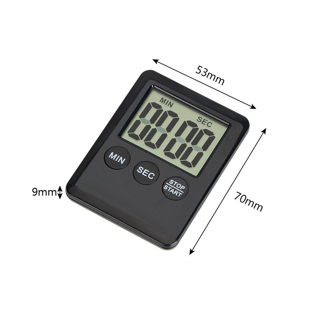 DIYWORK Kitchen Cooking Timer Thin Simple Alarm Clock Large LCD Digital Screen with Magnet