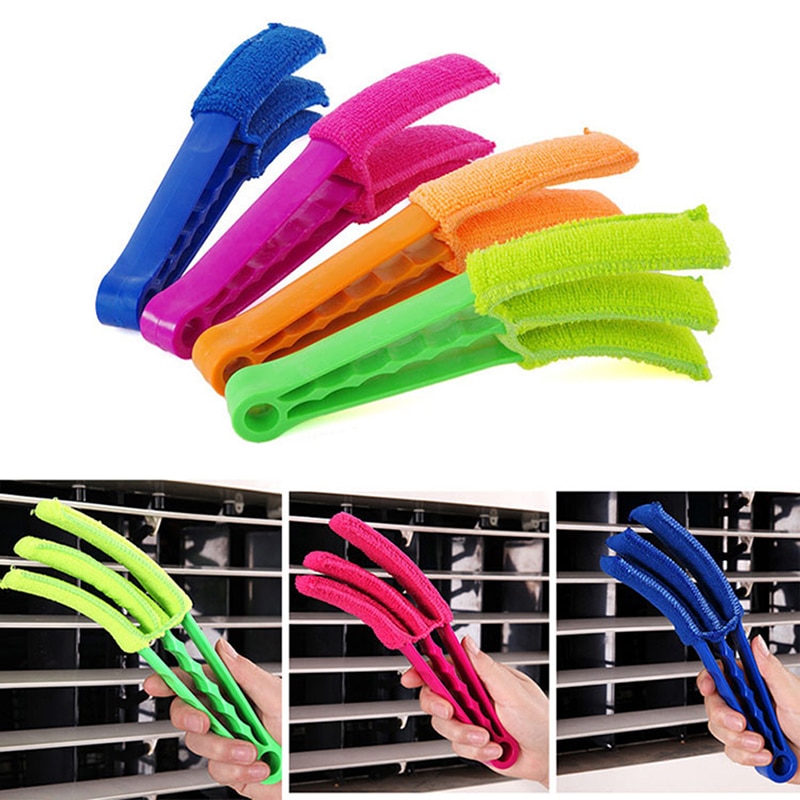 Plumero con cepillos venecianos, limpiador de microfibra, cortinas, pinzas para el hogar, herramienta de limpieza para teclado de ordenador, 1 Uds.
