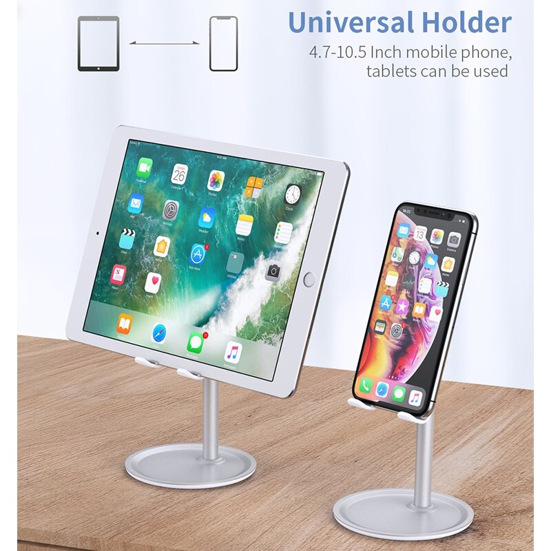 Universal Cell Phone Holder Desktop Mount Non-slip Mobile Phone Stand for iPhone iPad Tablet