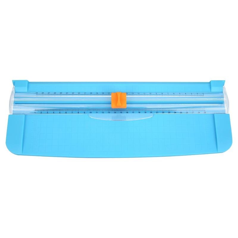 Portable A4 Paper Trimmer Cutters Guillotine Ruler Paper Trimmers for Photo Office Paper Labels Cutting Plastic Paper Trimmer: Blue A