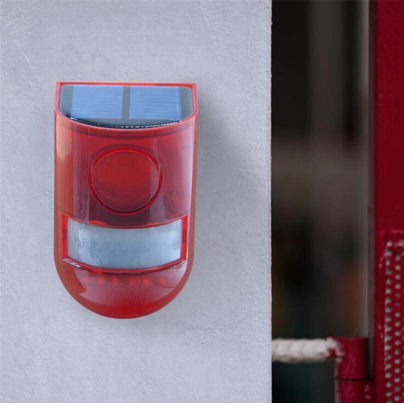 Solar Alarm Lamp Waterproof Human Body Infrared Induction Outdoor Street Garden Anti-theft Sound And Light Security Alarm Lamp