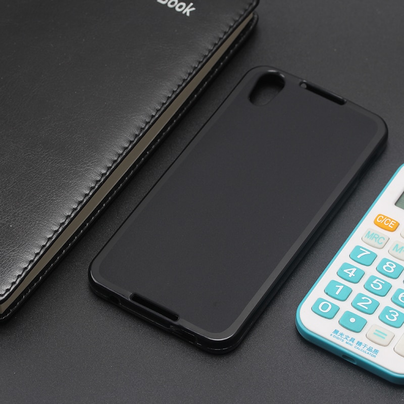 Ammyki idol 4 cover zachte zwarte siliconen businessphone cover 5.2 'voor alcatel one touch idol 4 6055 6055b hoesje