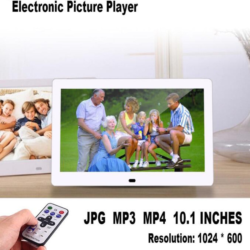 10.1" HD Digital Photo Frame Picture Mult-Media Player MP3 MP4 Alarm Clock For