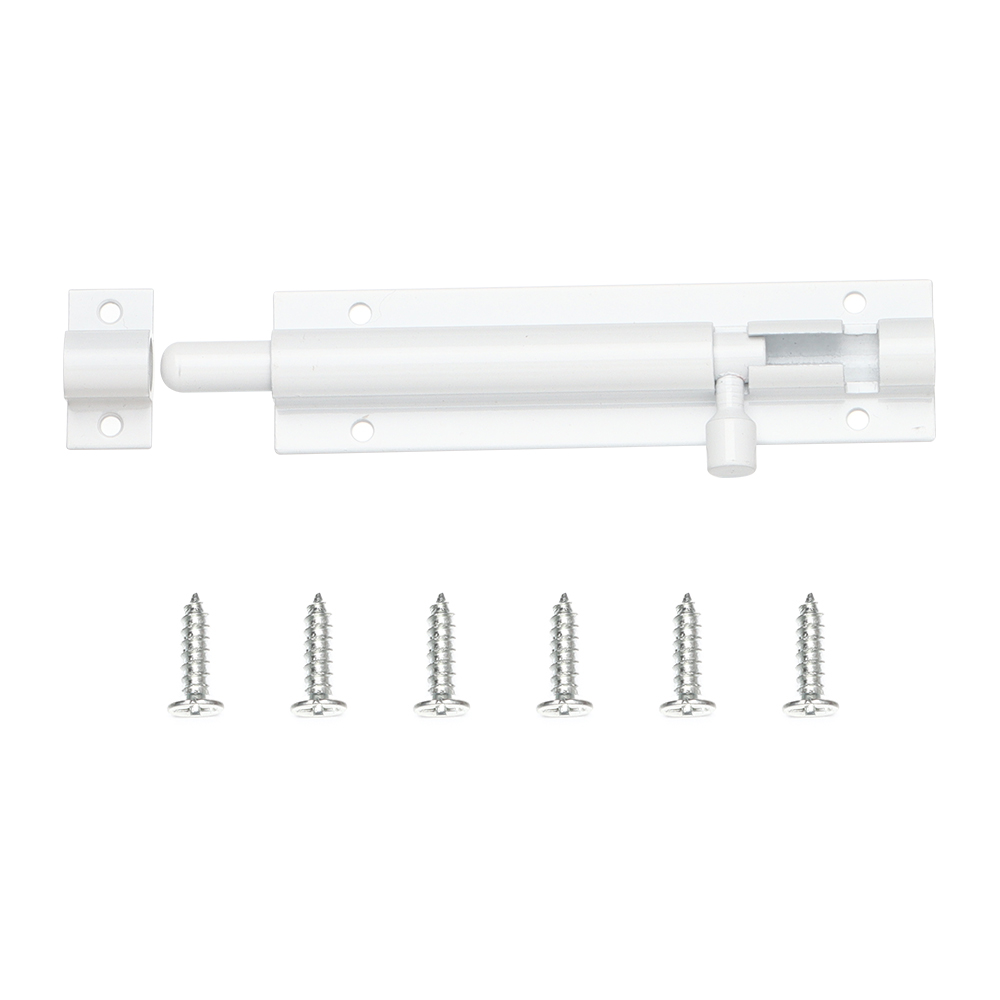 2/3/4/5/6/8 tommer aluminiumslegering tønde dørlås lås til haveport skur skydedør tårn bolt lås fange hardware: 2 tommer / Gråbrun