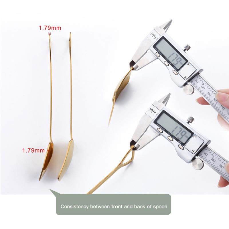 1pc Shovel Spoons Fork Mini Metal Coffee Snacks Fruit Dessert Long Handle Spoon Fork Kitchen Tool Teaspoon