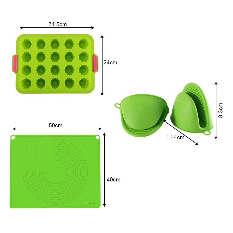 13pcs Silicone Baking Set Macaron Cake Bread Shaping Template High Temperature Resistant And Easy To Clean Baking Tools