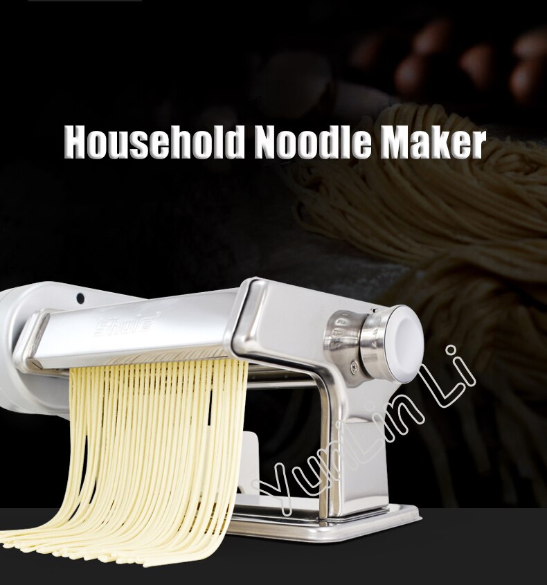 Household Pasta Machine Dough Sheeter Stainless Steel Small Electric Full Automatic Noodles Cutting Rolling Maker Machine