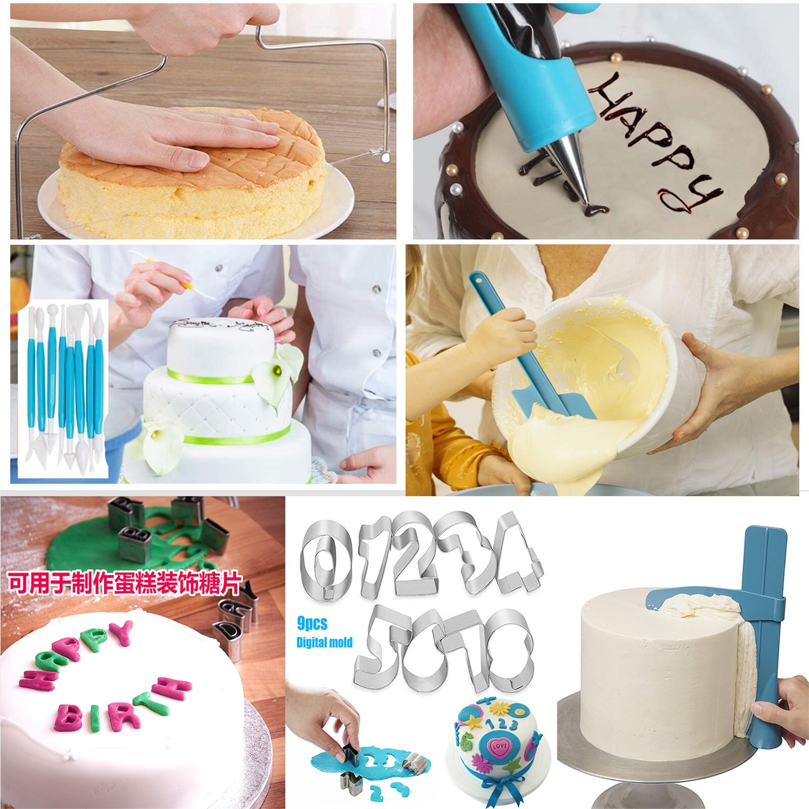 458 Pcs Cake DIY Tool Cake Decoration Kit Cake DIY Spatulas Decorating Backing Tools For DIY Hademade Cake Decorations Universal