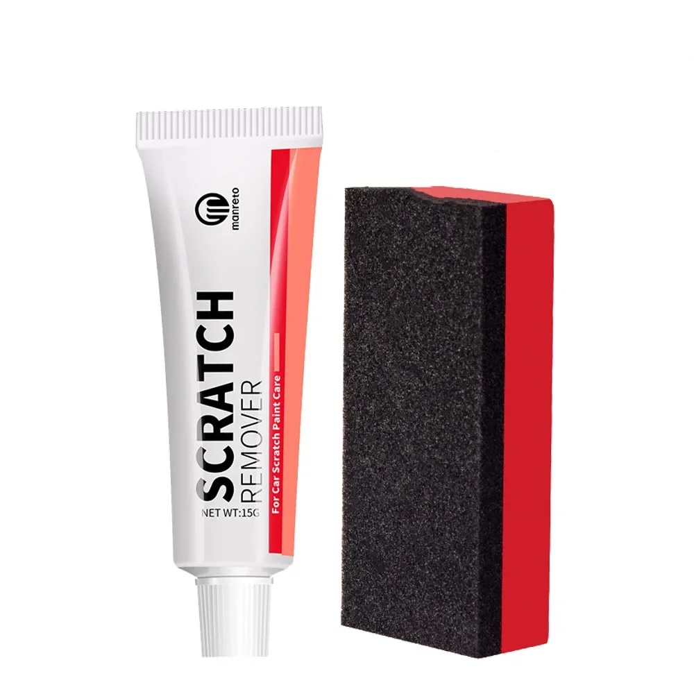 pasta lucidante per auto per rimozione graffi auto con spugna, kit per la cura della vernice per carrozzeria dell'auto Vernice spray per riparazione vernice per auto e motocicli: Rosso