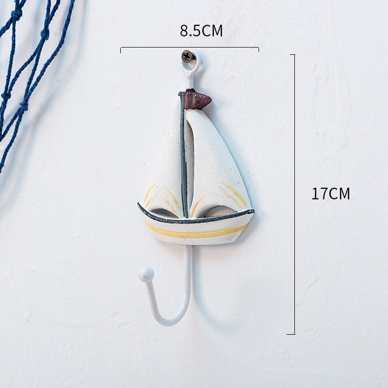 Neue nautische Kleidung Hüte Haken Huaqi HYJ002 mediterranen Stil Kleiderhaken Holz Handtuchhalter für Wanddekoration: Licht Grün