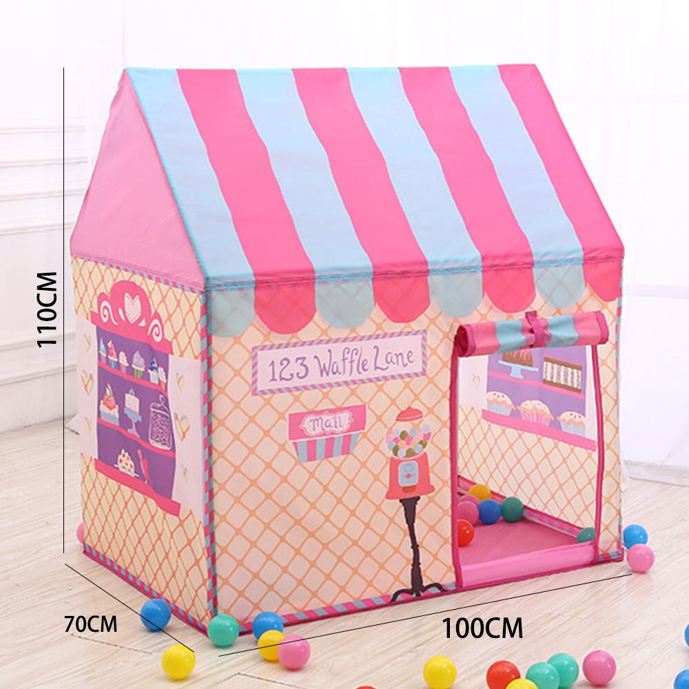 Kinderen Tenten Playhouse Opvouwbare Roze Wit Simulatie Games Huis Indoor Outdoor Play Prinses Speelgoed Tent Kinderen Kerstcadeaus