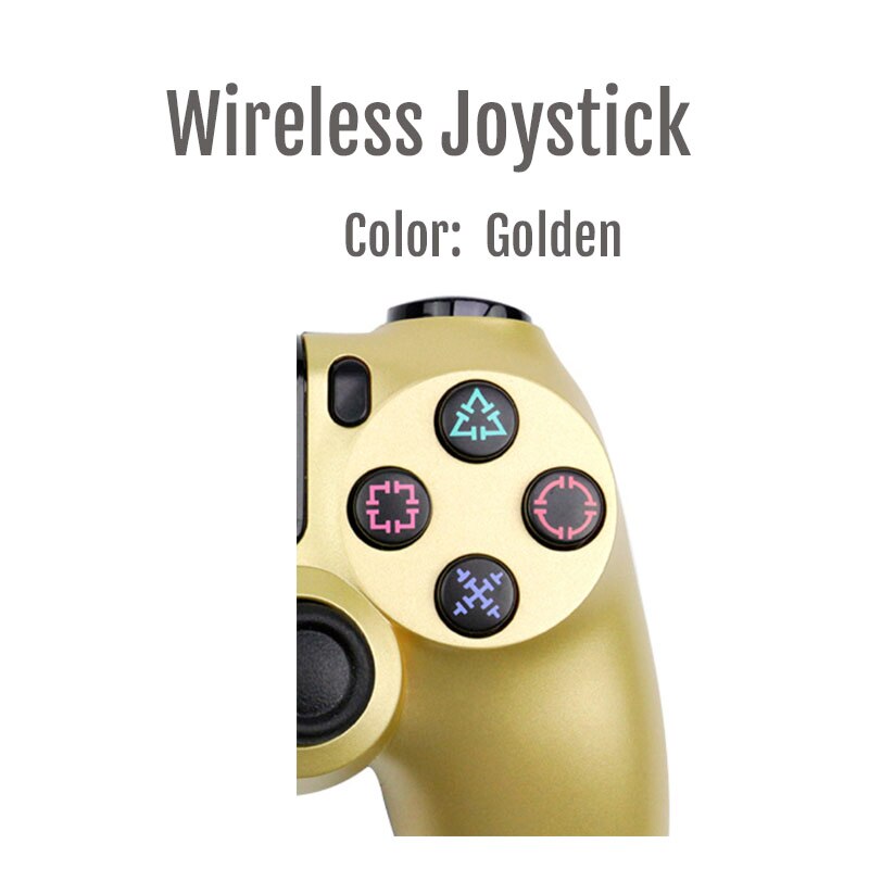 Controlador inalámbrico para PS4, Gamepad Bluetooth 4.0 para ps4, Joystick de control remoto Ps4, nueva barra de luces de actualización: Golden