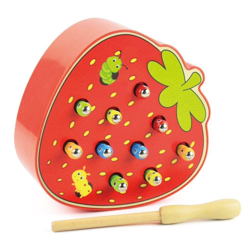 Catch Worm Magnetisch Speelgoed Voor Kinderen Vroeg Leren Educatief Speelgoed Houten Puzzel Game Kleurrijke Speelgoed Voor Kids