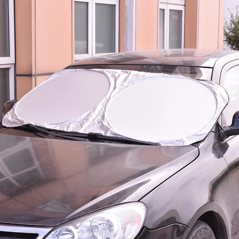 Uv beskytte foldbar jumbo bageste bilrude solskærm bilrude film auto visir forrude solskærm dækning