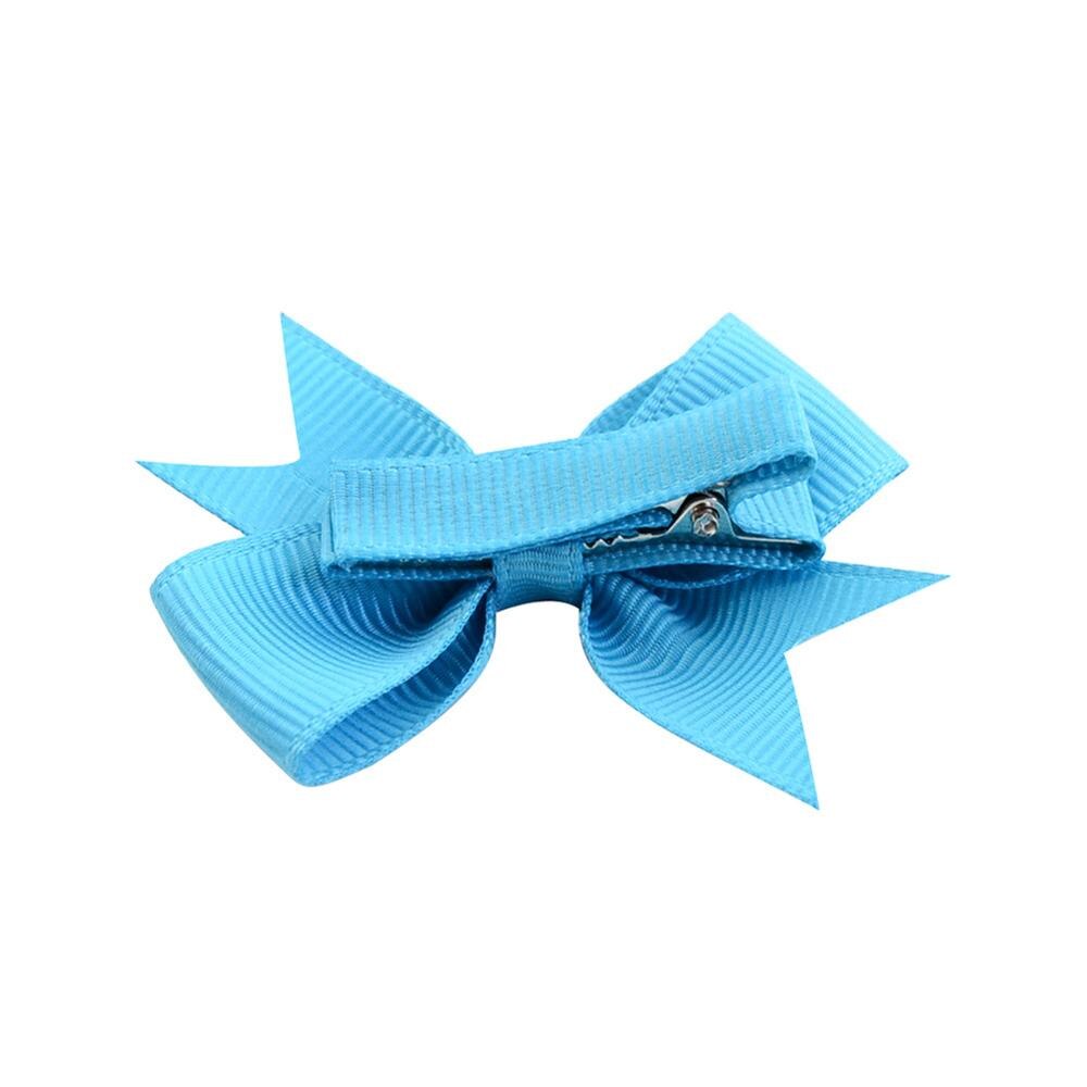 10Pcs/Lot Colorful Handmade Solid Grosgrain Ribbon Bow-knot Hairpins Girls Princess Bow Tie Hair Clip Kids Hairgrips Accessories