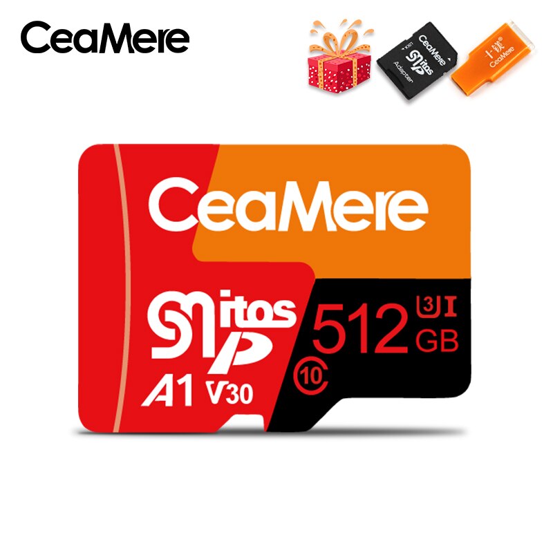 CeaMere Memory Card 256GB 128GB 64GB U3 UHS-3 32GB Micro sd card Class10 UHS-1 flash card Memory Microsd TF/SD Cards for Tablet