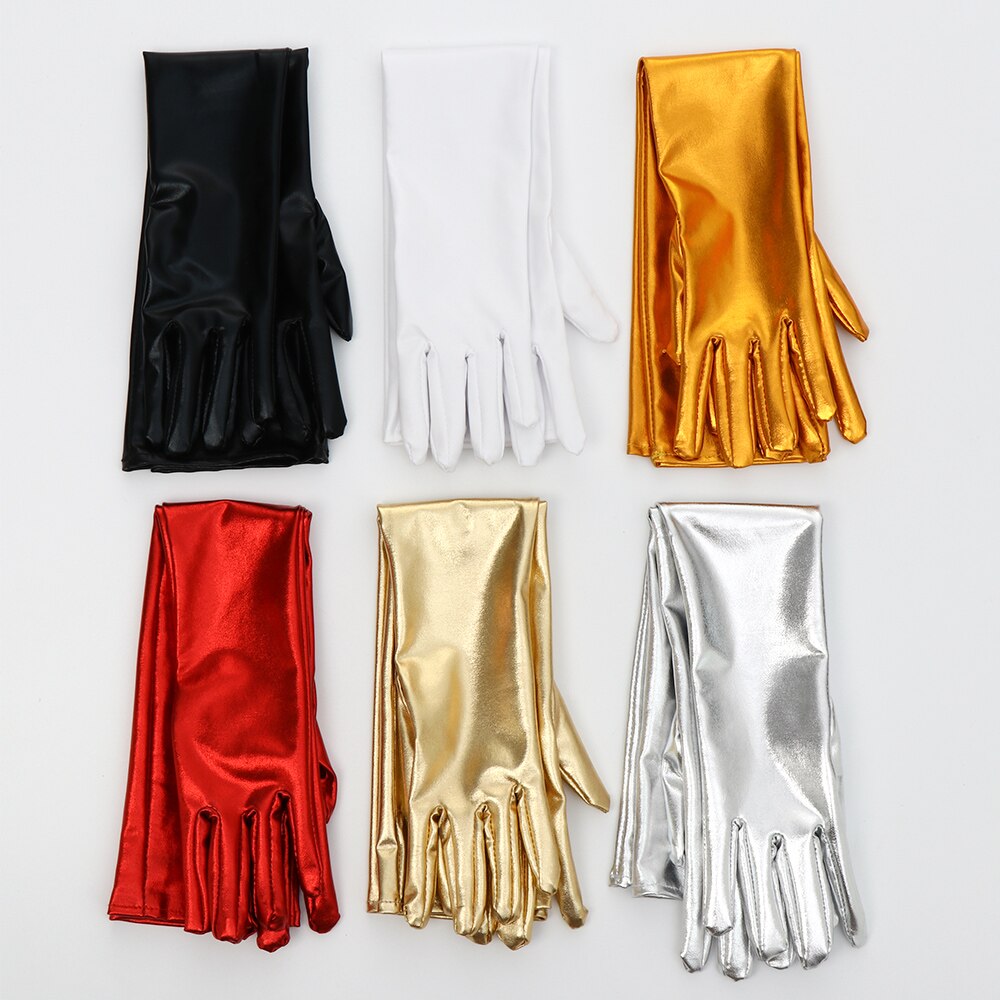 Gant Long en cuir Sexy, brillant, Punk Rock Hip Hop mitaines, Jazz Disco gants lumineux, Bar Cosplay Costumes accessoires 1 pièce
