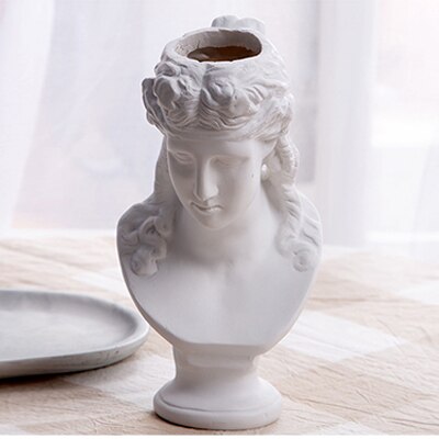 Chic Resin Artemis Sculpture Flower Vase Artist Statue Makeup Brush Holder Desktop Pen Pencil Cup: Ariadne