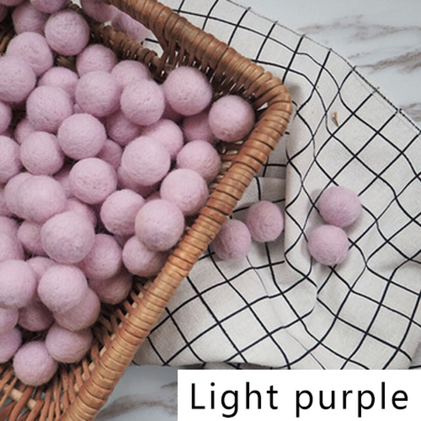 10pcs 2cm Felt Pompom Balls DIY Craft Handmade Wool Ball Accessories for Sewing Kids Room Hanging Mixed Color Home Decoration: 7