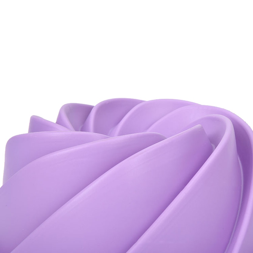 Upors stor spiralform fødevaregodkendt silikone bundt kageform 3d riflet kageform brød bageri bageværktøj bagegrej