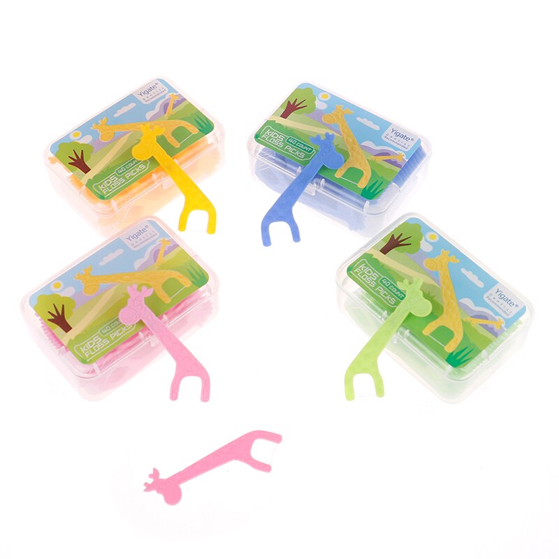 1box Kids Dental Floss Flosser Children Cartoon Picks Teeth Toothpicks Stick Teeth Toothpicks Stick Tooth Clean Oral Care