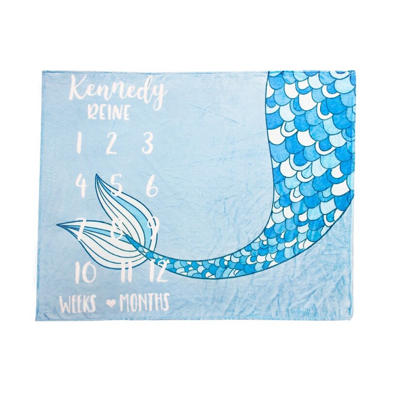 Zachte Flanellen Deken Gedenkteken Foto Achtergrond Baby Photo Props Baby Maandelijkse Groei Milestone Deken Warmswaddling Wrap: 7