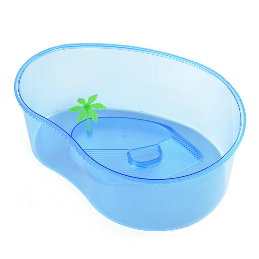 Tanque de tortugas con plataforma de apoyo, caja de cría de tortugas, transparente, de gran capacidad, para acuario: L
