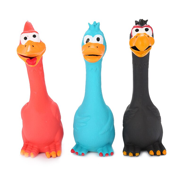 Pets Dog Toys Screaming Chicken Squeeze Sound Toy Rubber Pig Duck Squeaky Chew Bite Resistant Toy Puppy Training Interactive