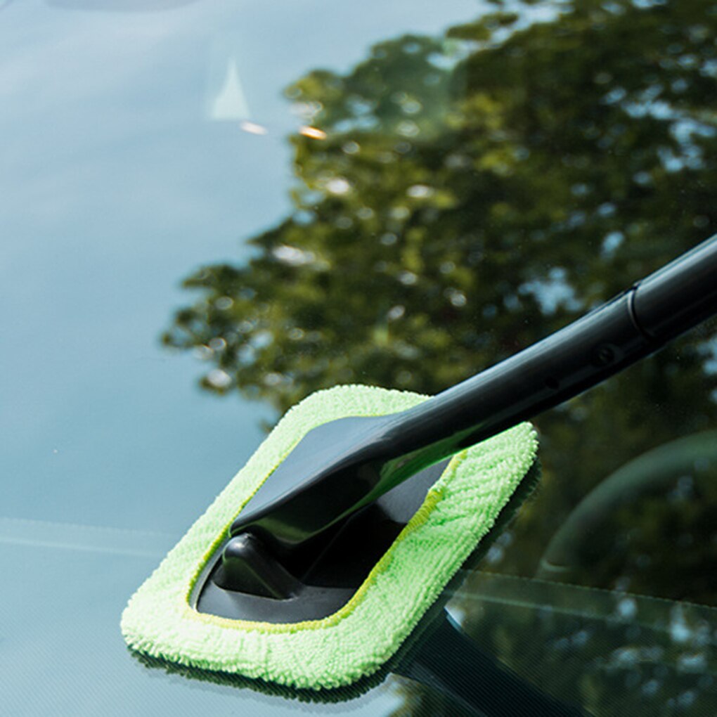 Long Handle Window Bathroom Cleaner Brush Kit Car Window Windshield Cleaning Wash Tool Inside Interior Glass Dust Removal Wiper