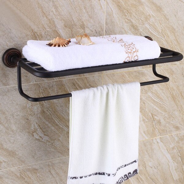 Oil Rubbed Bronze Bathroom Accessories Set Towel Shelf Towel Holder Toilet Paper Holder Wall Mounted Bath Hardware Sets