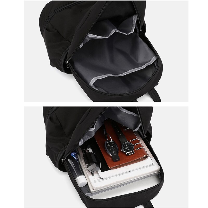 Freizeit Teen Rucksack Männer Schwarz Oxford Casual Student Rucksack Hohe Schule Tasche für Teenager Jugend Bagpack Große Kapazität