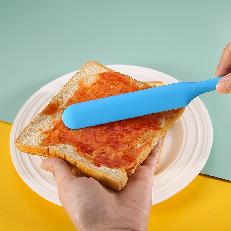 Colorful Good Silicone Scraper Long Scraper Butter Knife Scraper Cake Making Accessories Baking Scraper Tool Cake Scraper Tool