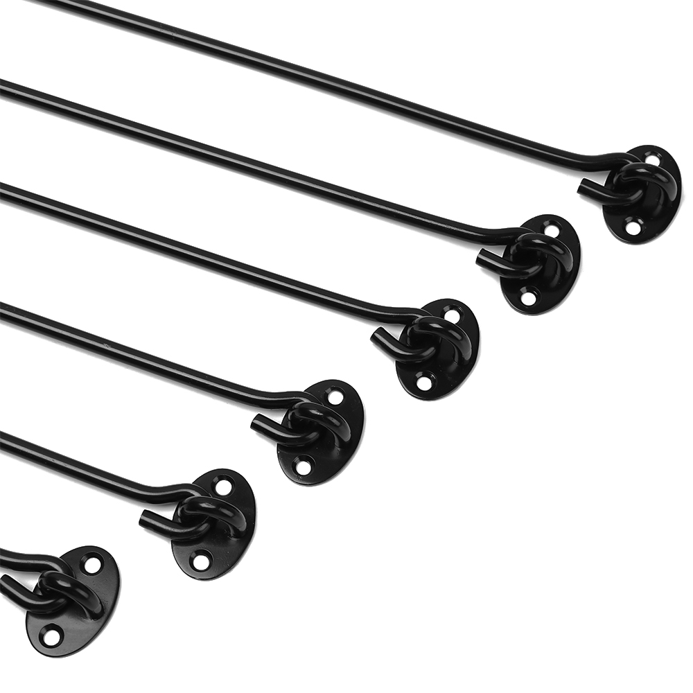 Stainless Steel Cabin Hook Furniture Window Catch Lock Shed Gate Door Eye Bolts Catch Holder With Install Screws Fittings