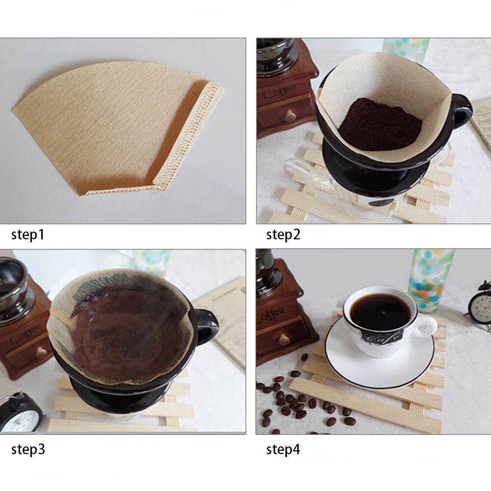 100 Uds filtro para máquina de café americano espesor uniforme duradero Sector seguro para la salud ligero pequeño