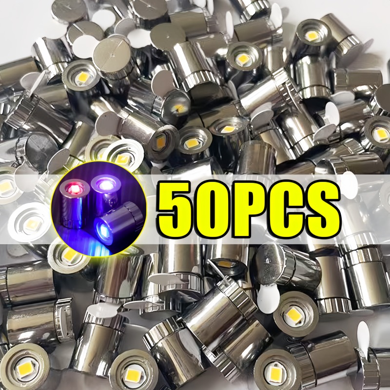 50/1 st mini-led-lampa liten glödlampa för lykta vekebas batteridriven färgglada ljus festårsdekoration