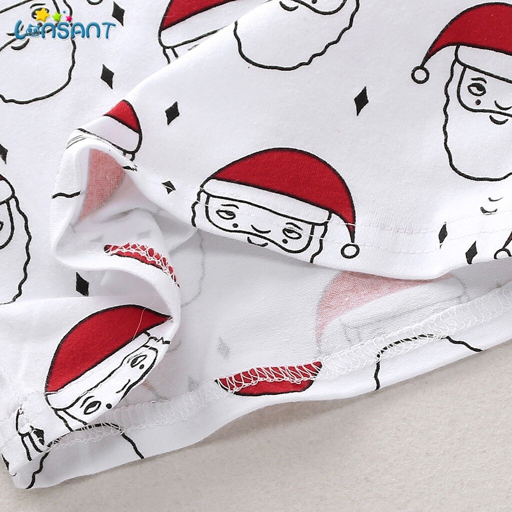 Lonsant Peuter Kid Meisjes Kerst Kleding Set Lange Mouwen Tops + Rokken O Hals Gedrukt Herfst Lente Kid Kostuums N30