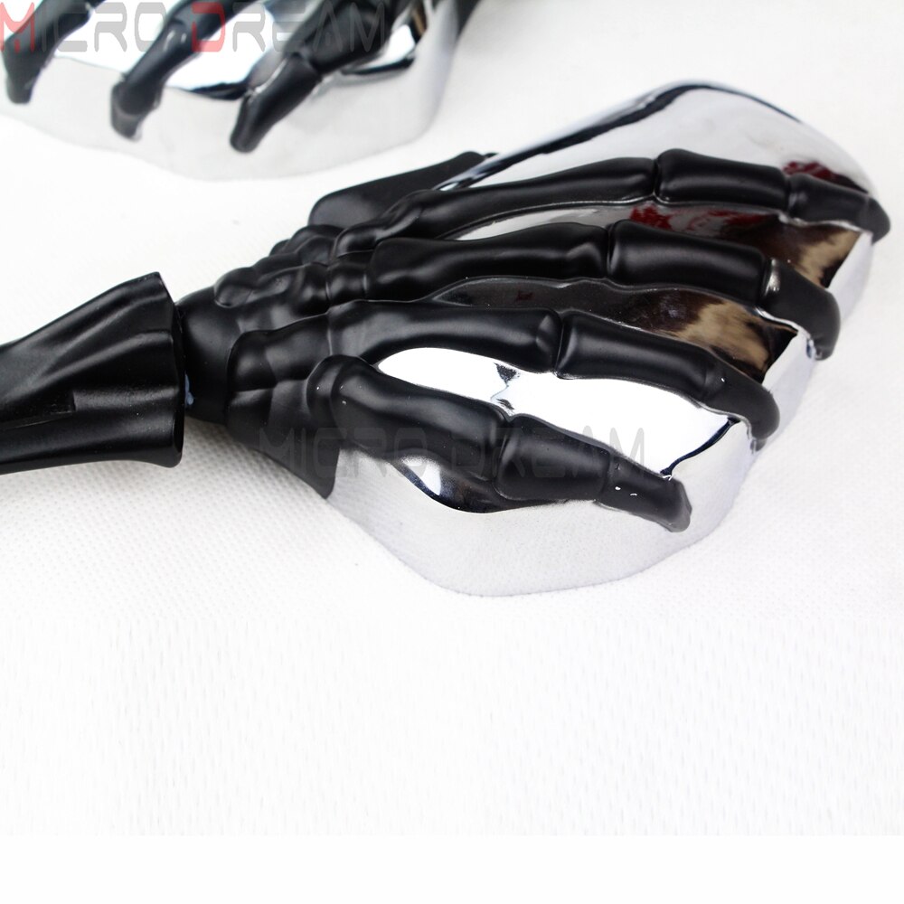 Aluminum Motorcycle Rear View Side Mirrors For Harley Chopper Bobber Fat Boy Cruiser Custom Skeleton Hand Claw Mirror